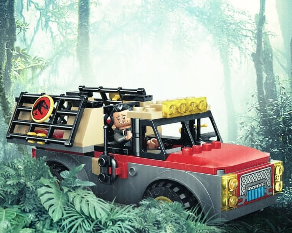 A toy car in the woods