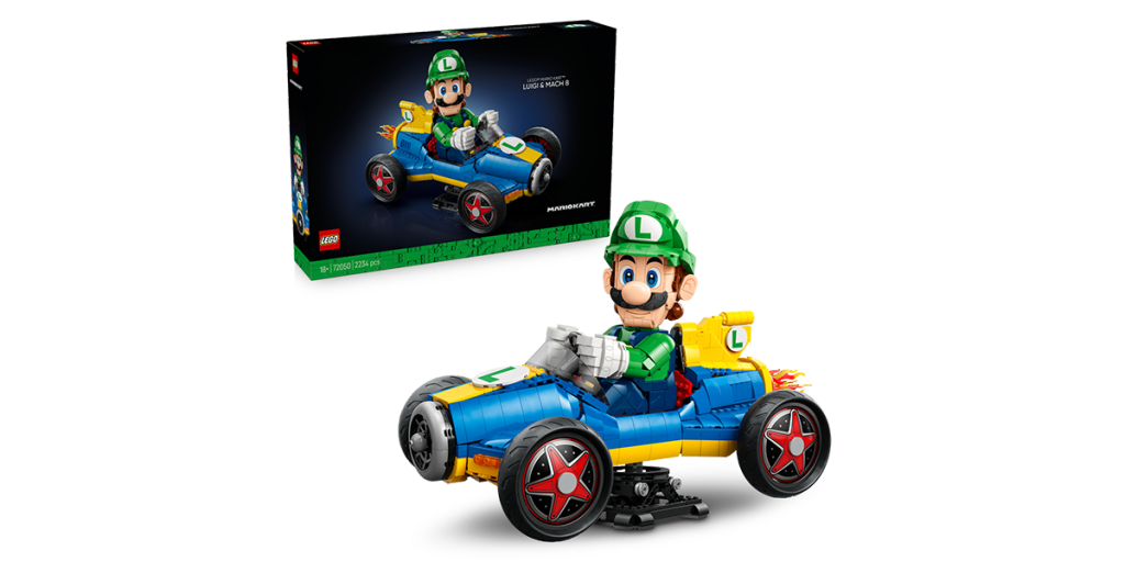 A toy car with a man in a green hat