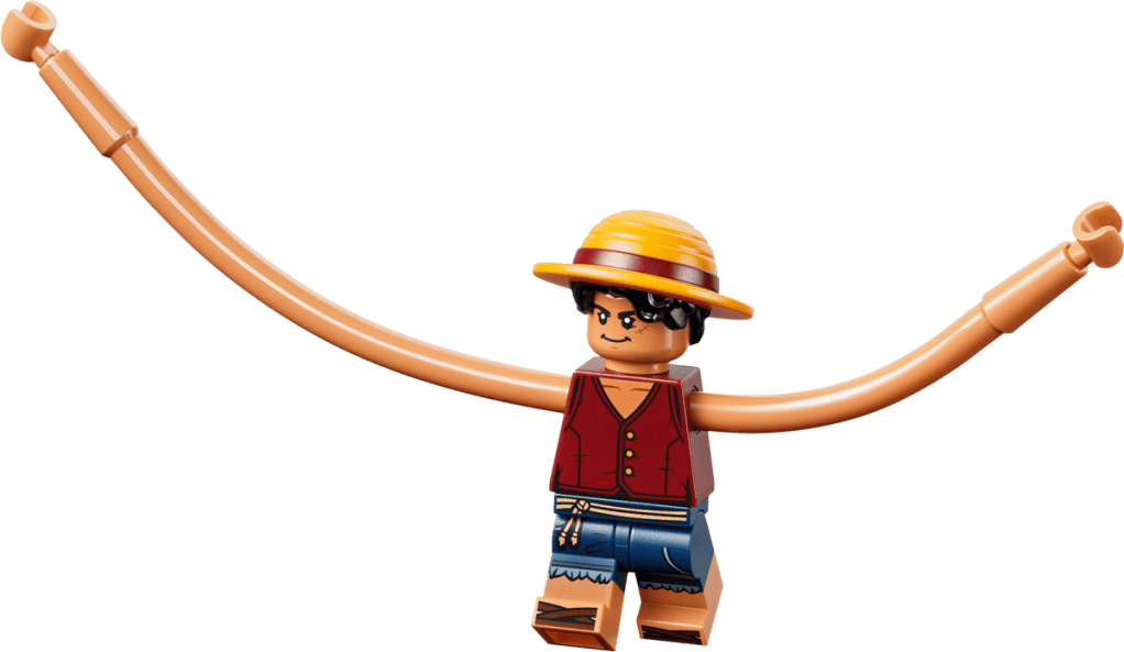 A toy figurine of a man wearing a straw hat