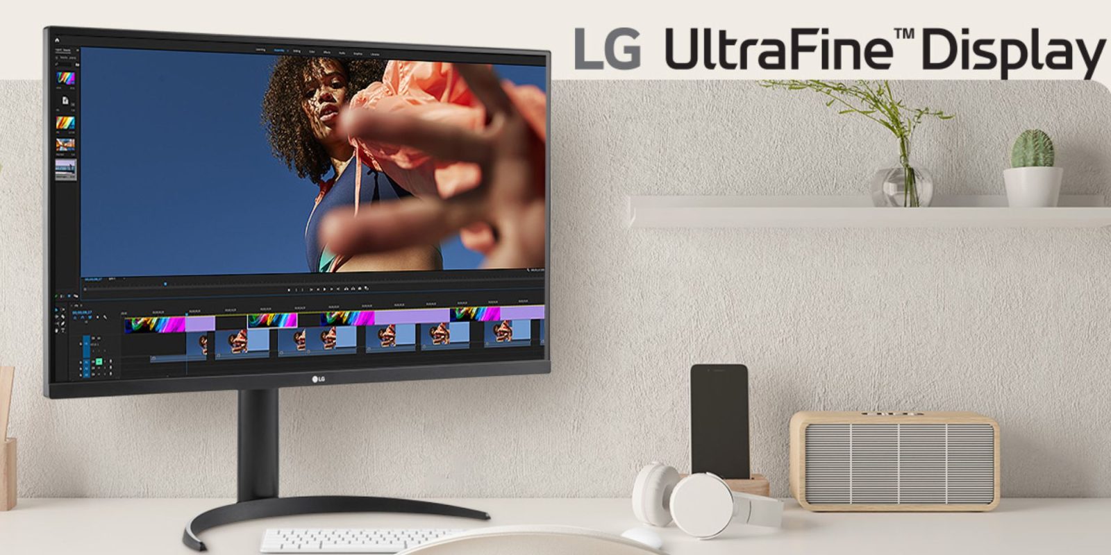 Image showing a render of LG's 32-inch UltraFine monitor.
