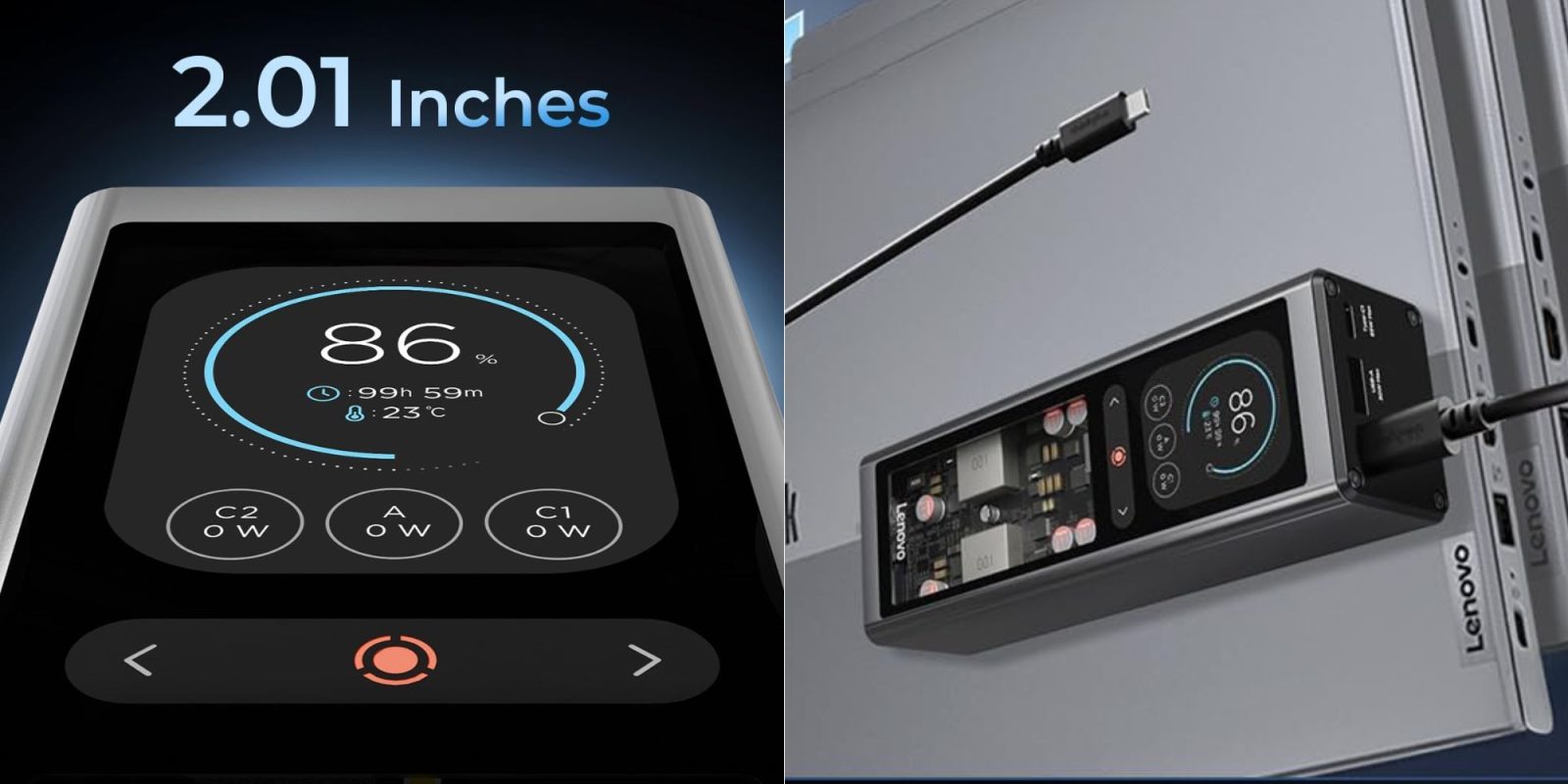 Image showing renders of Lenovo's 20K power bank.