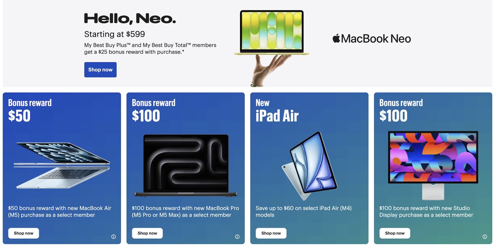 MacBook Neo deals-M5 Pro-MacBook Air-Best Buy