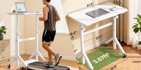 A man running on a treadmill