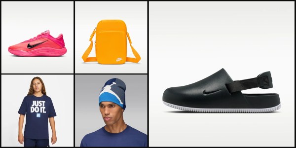 A collage of a man and a bag