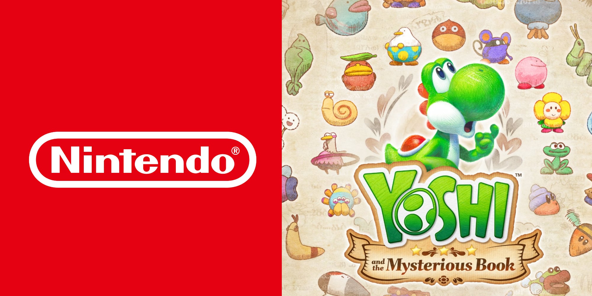 A video game box with a red background