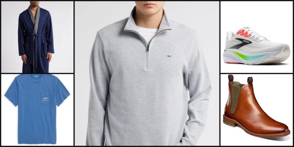 A man wearing a striped shirt