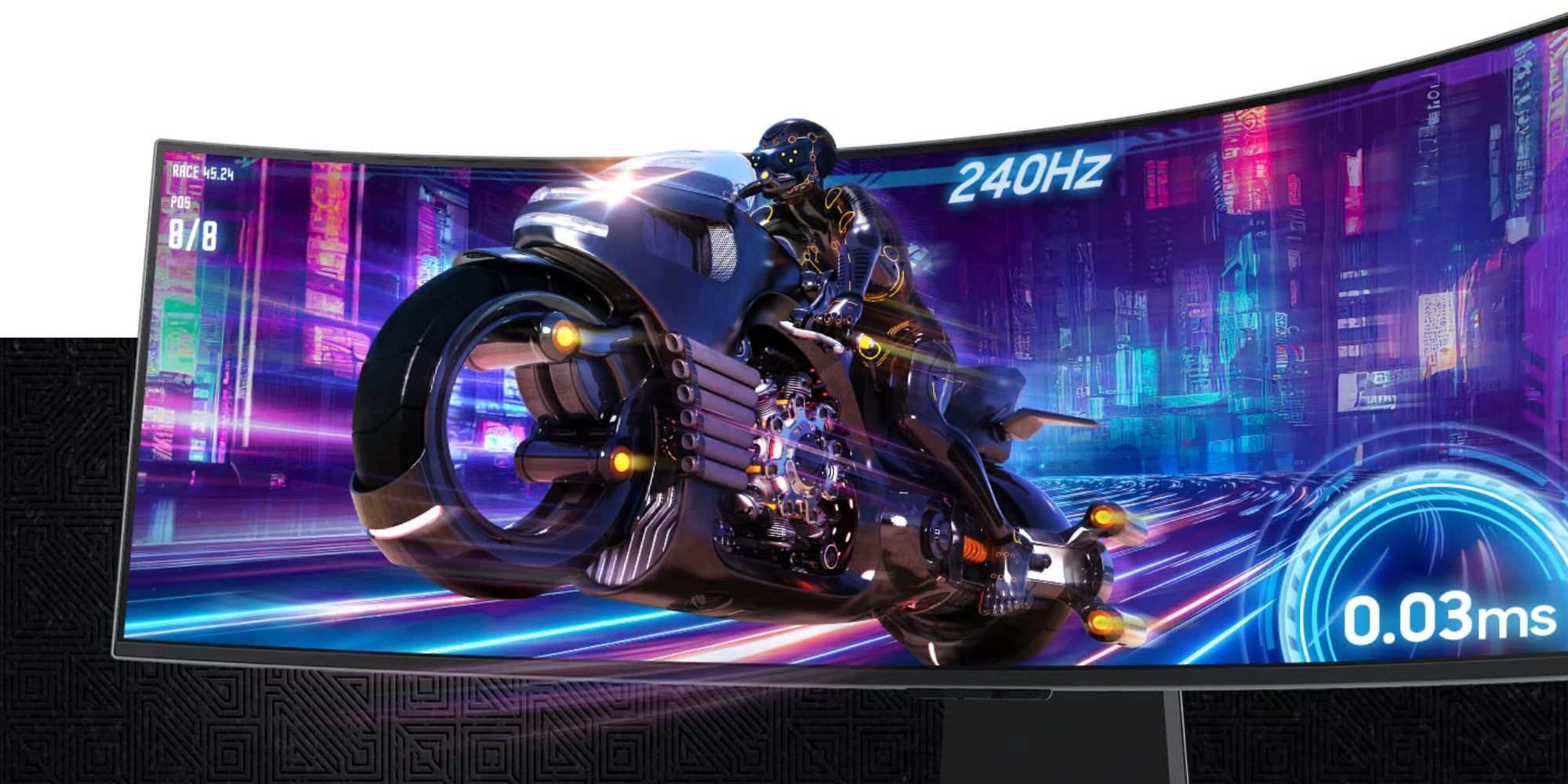 Image showing a render of Samsung's Odyssey G95SD gaming monitor.