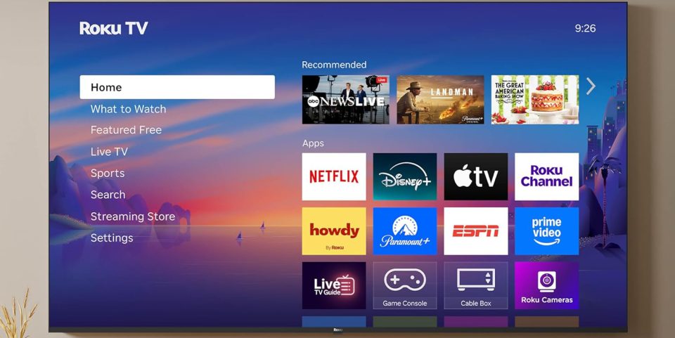 A screenshot of a television