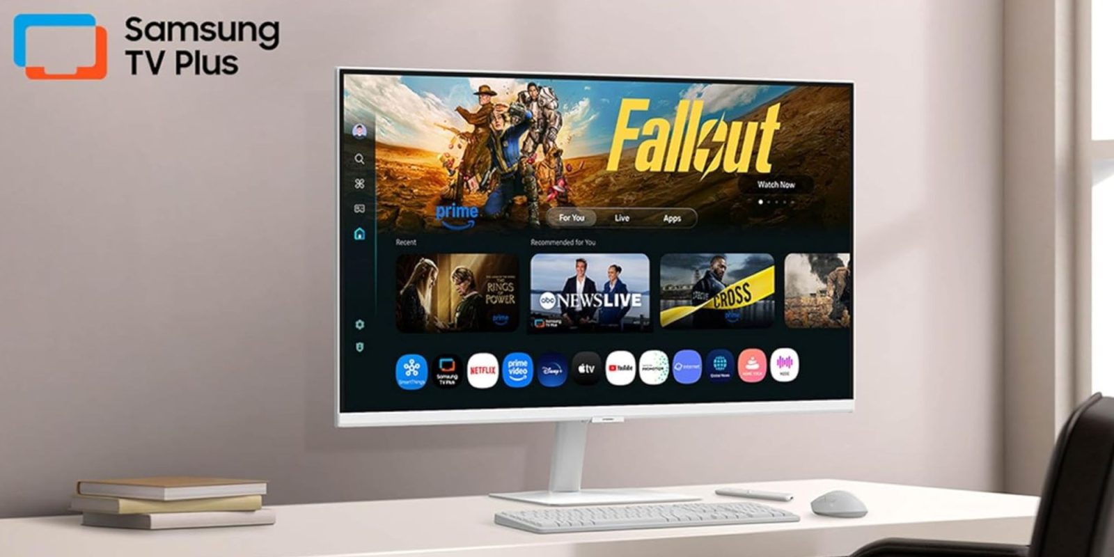 Image showing a render of Samsung's 32-inch 4K HDR Smart Monitor.