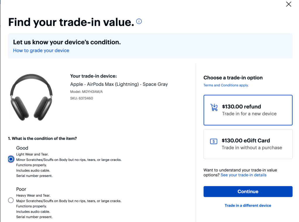 A screenshot of a product