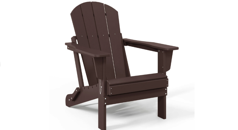 A brown chair with armrests