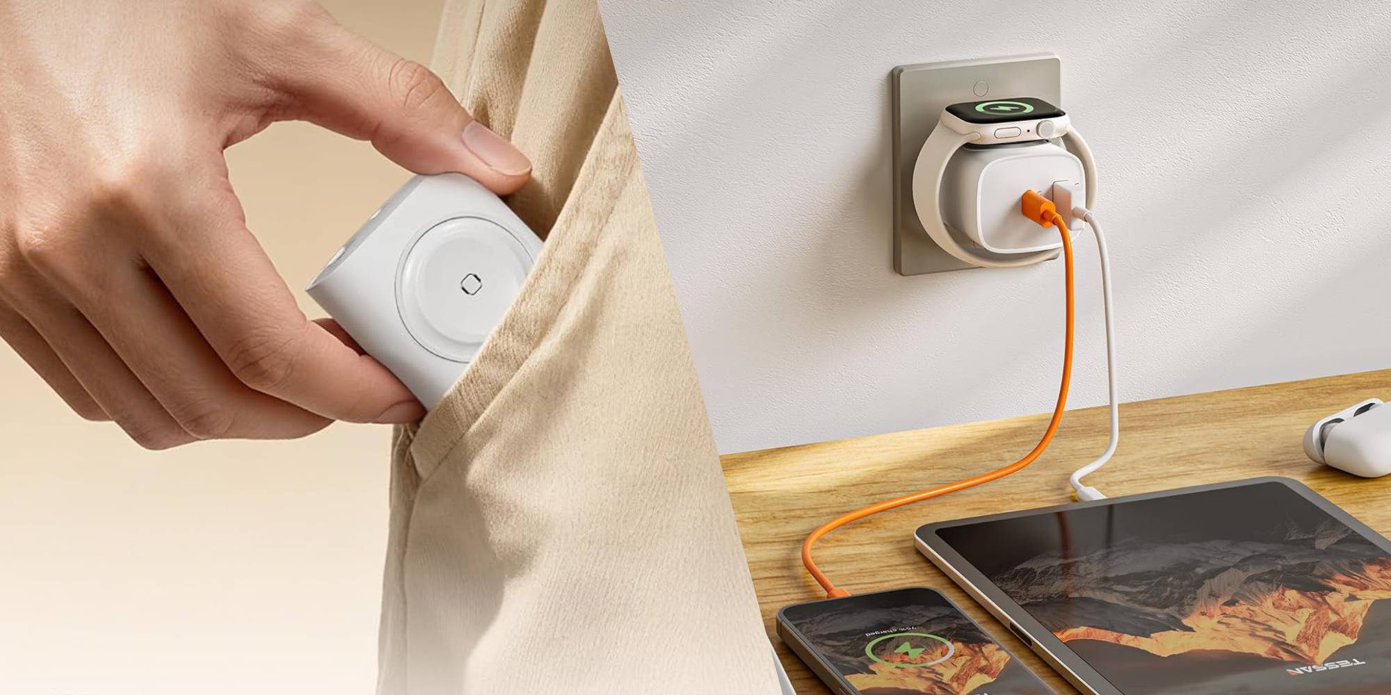 A person pulling a device out of a pocket