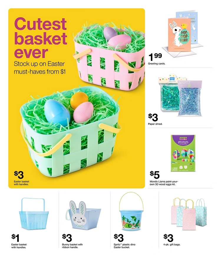 A advertisement for a basket