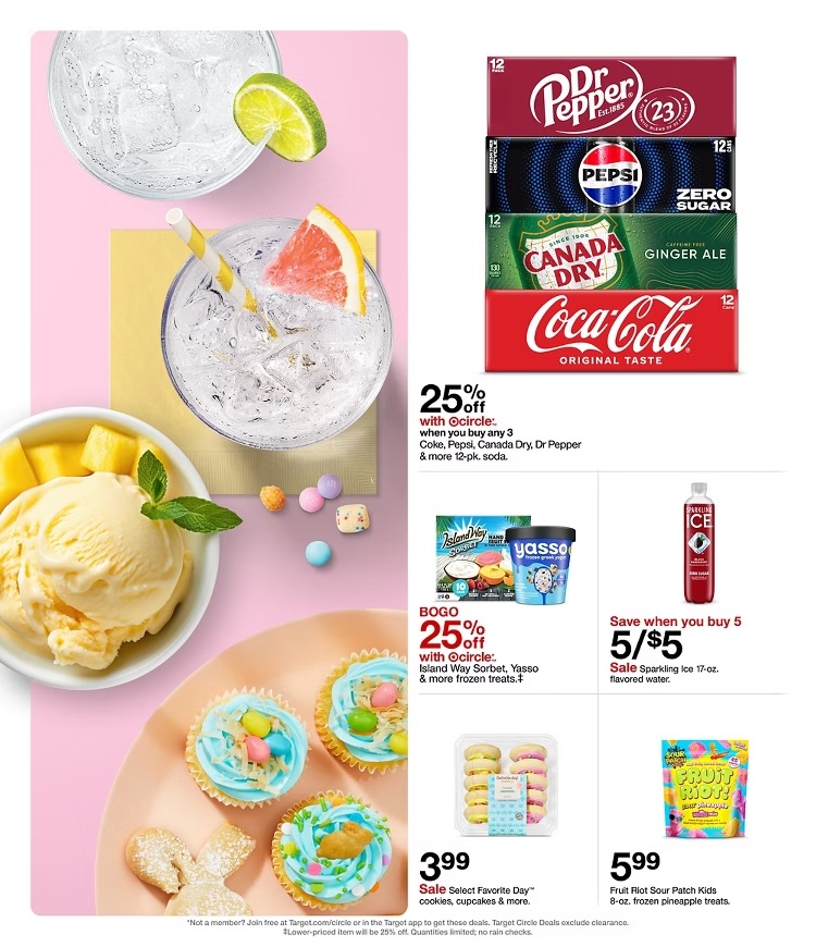 A page of a magazine with a variety of food items