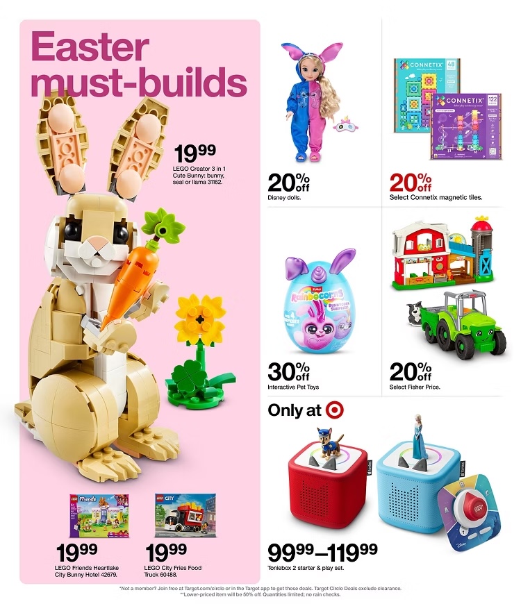 A advertisement for a toy store