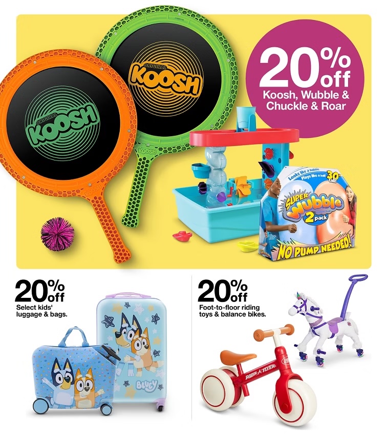 A advertisement for a toy store