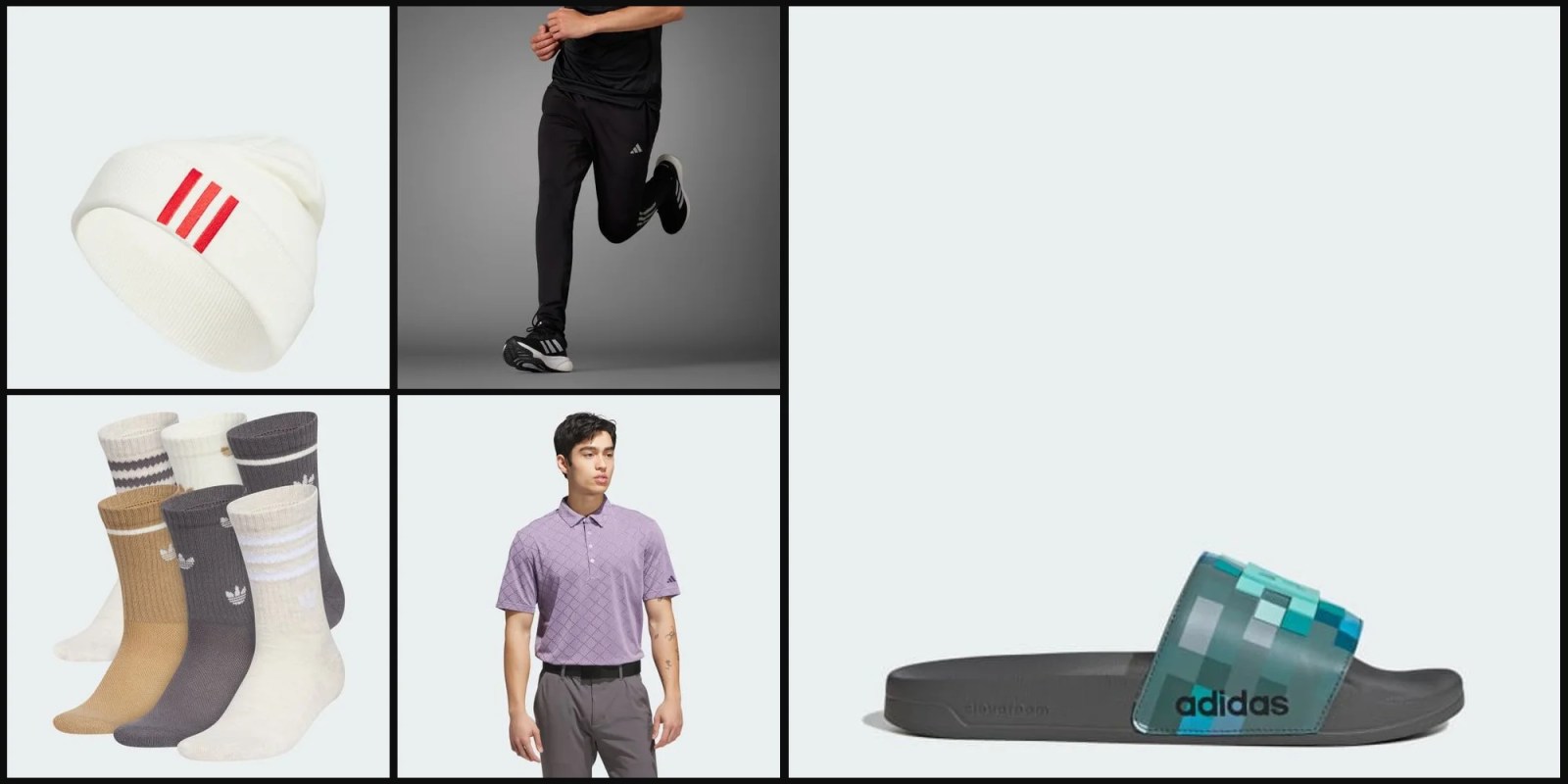 A collage of a man running