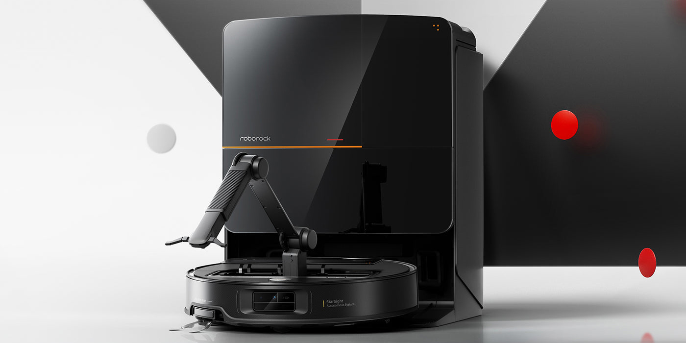 A black machine with a long arm