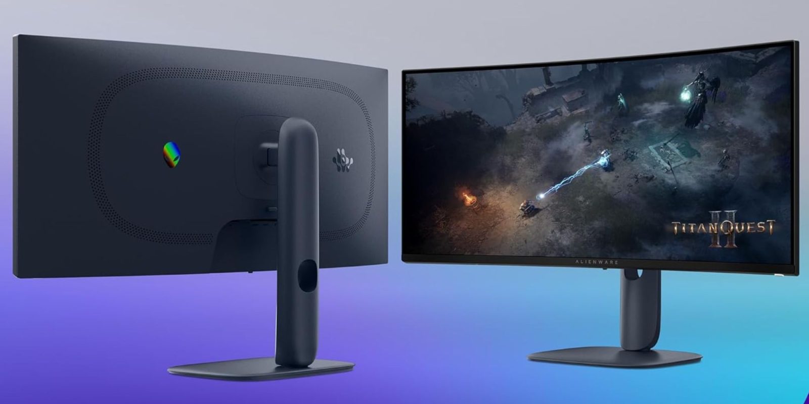 A two monitors with a screen on