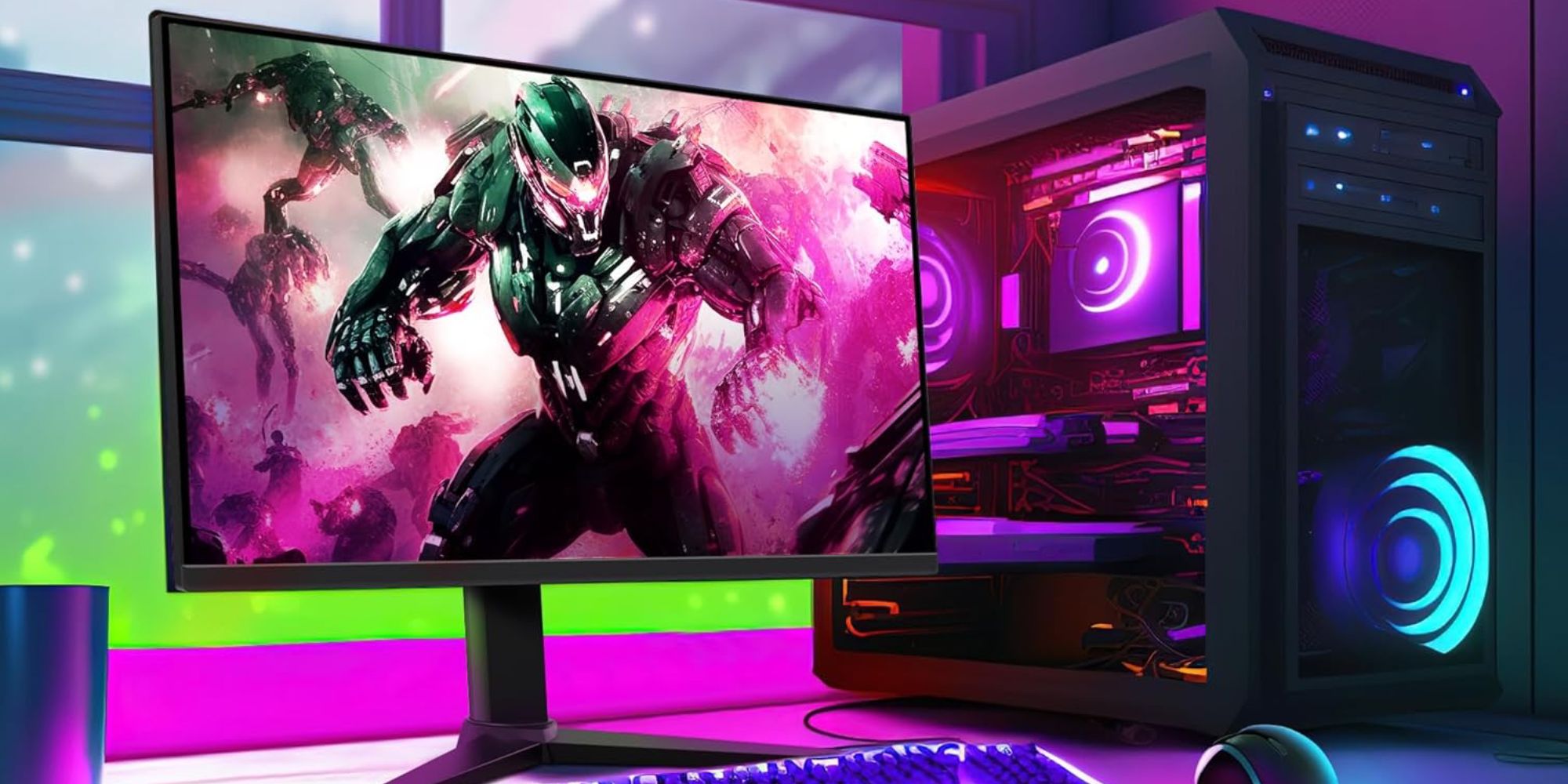 Image showing a render of Amazon's 24-inch FHD gaming monitor.