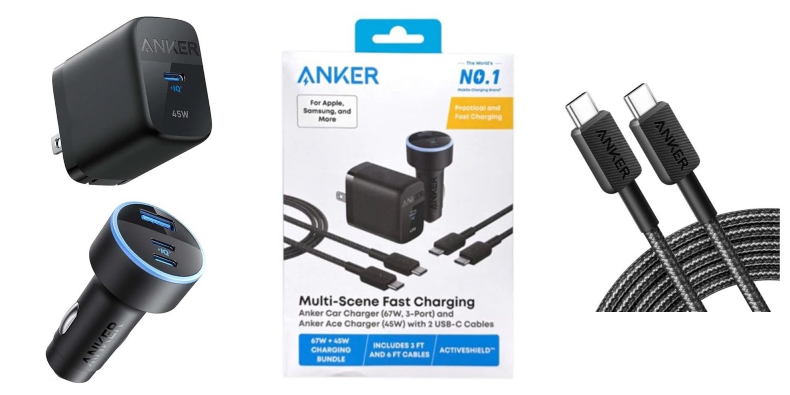Image showing renders of Anker charging accessories.