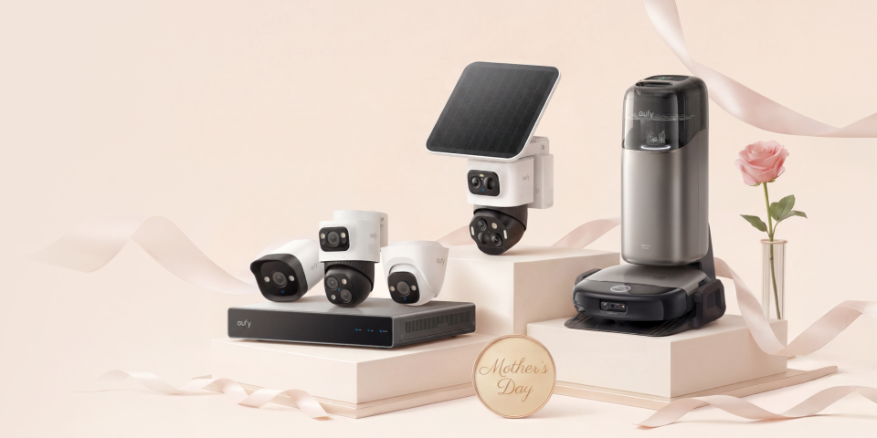 A group of cameras on a display