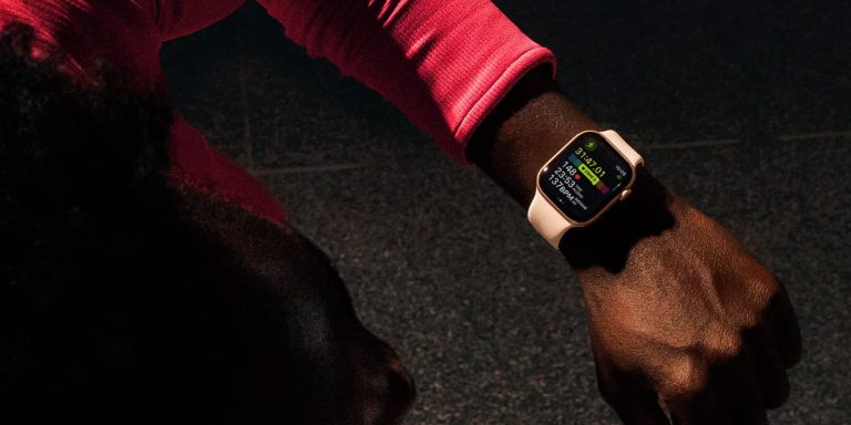 A person wearing a smart watch