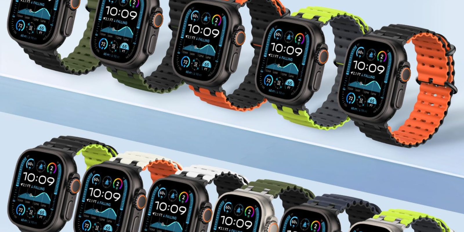 A group of smart watches