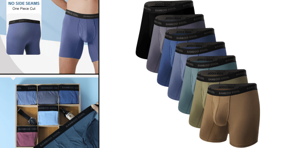 A collage of different colors of men's underwear