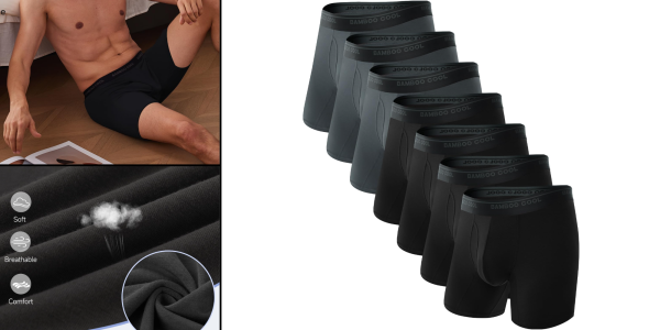 A man wearing black underwear