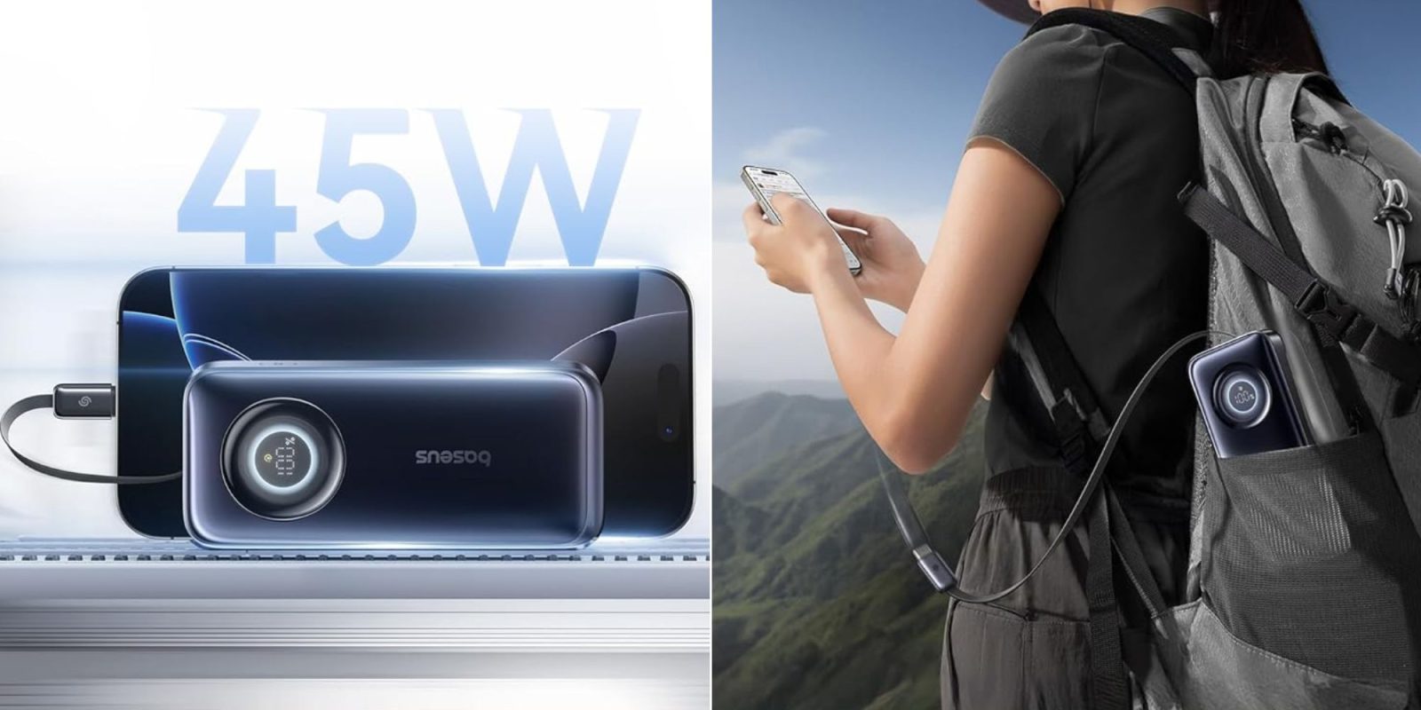 A woman holding a phone