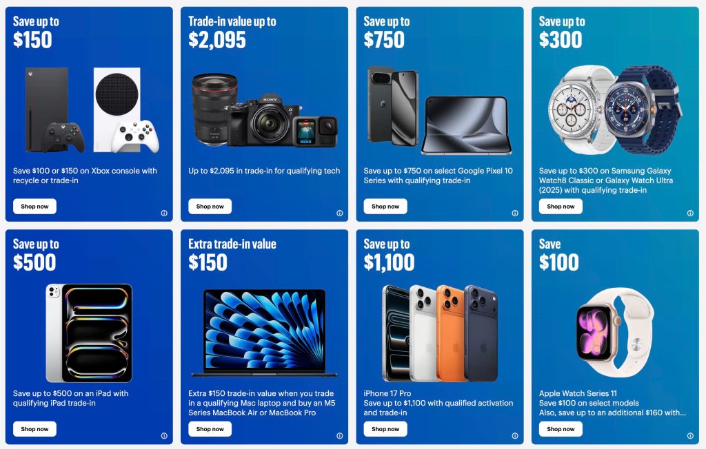 A screenshot of a blue advertisement