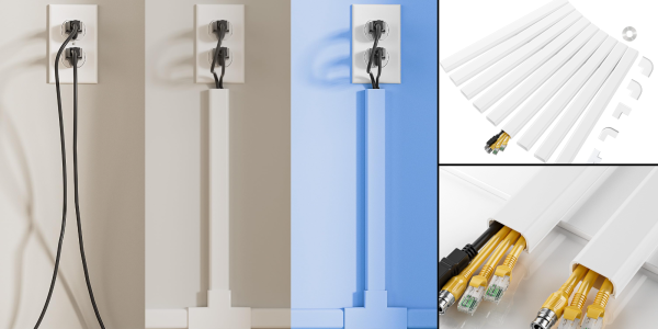 A wall outlet with wires attached to it