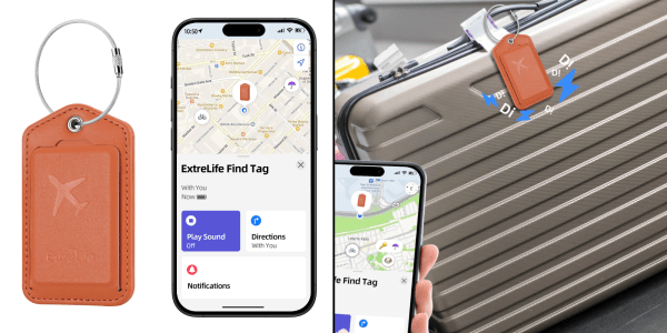 A cell phone and a suitcase