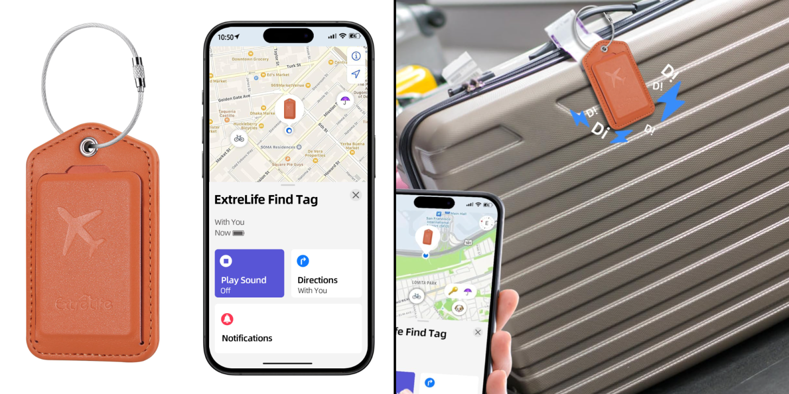 A cell phone and a suitcase