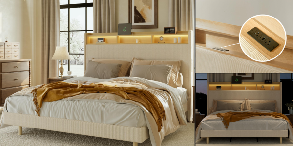 A bed with a headboard