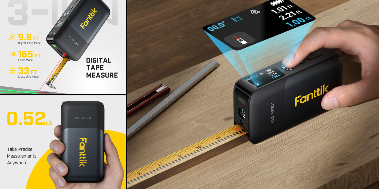 A digital tape measure device