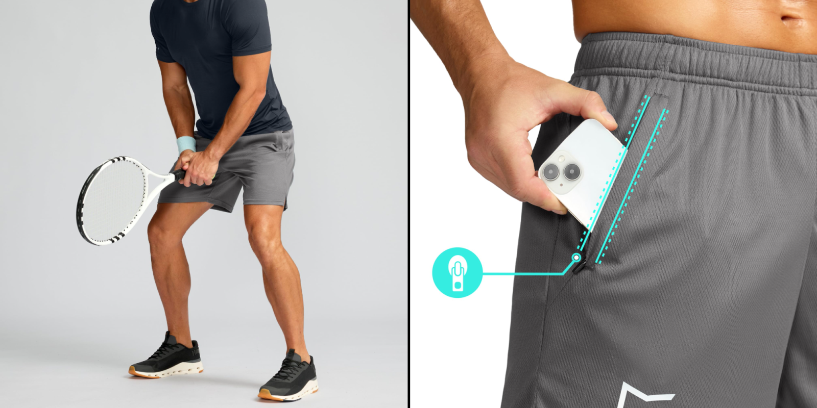 A man holding a phone in his pocket