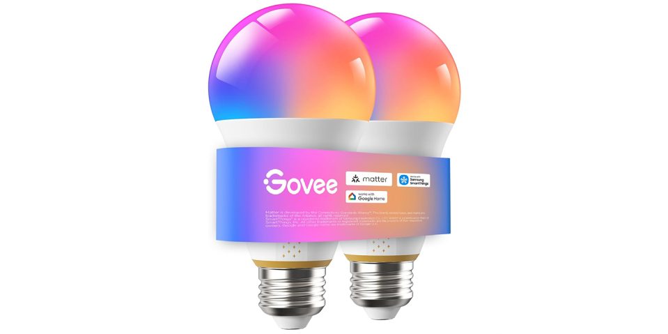 A couple of light bulbs with a label