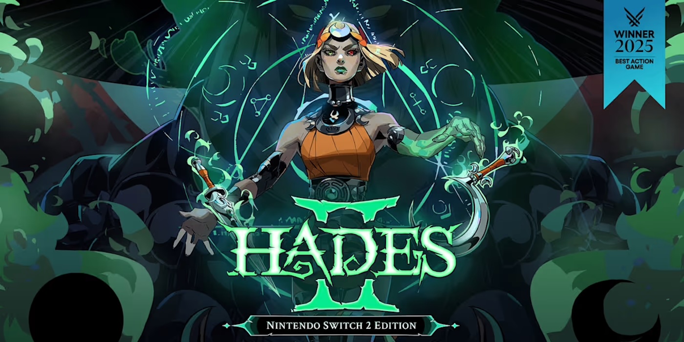 A video game cover with a woman holding two swords