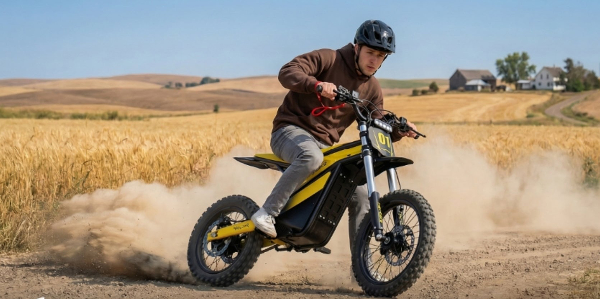 A man riding a motorcycle