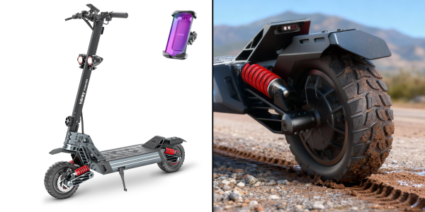 A scooter and a battery