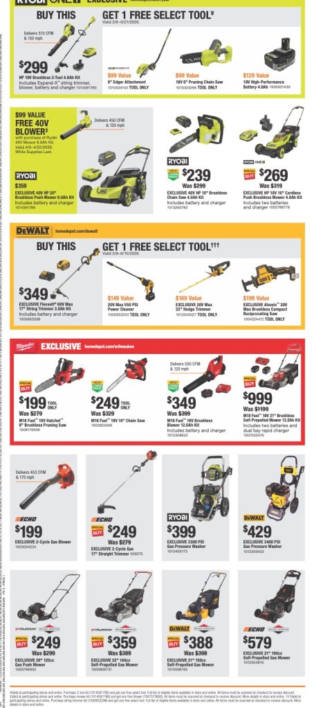A advertisement page of a power tool
