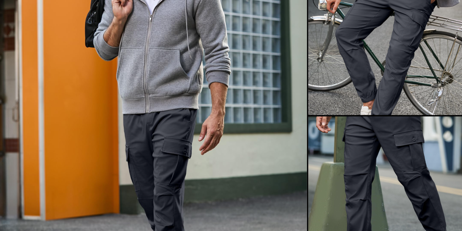 A man walking with a bicycle