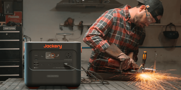 A man welding a piece of metal