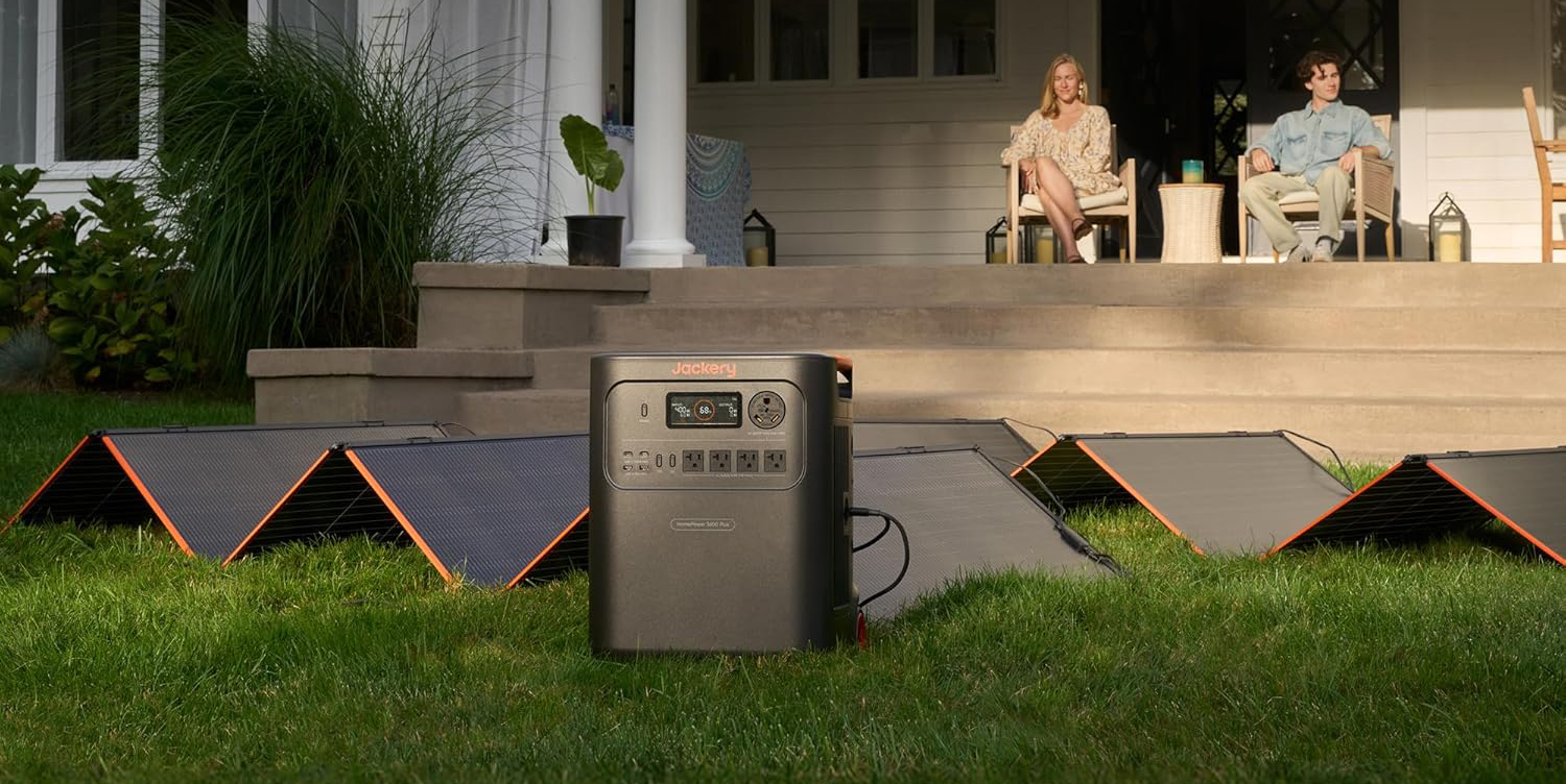 A power generator on the grass