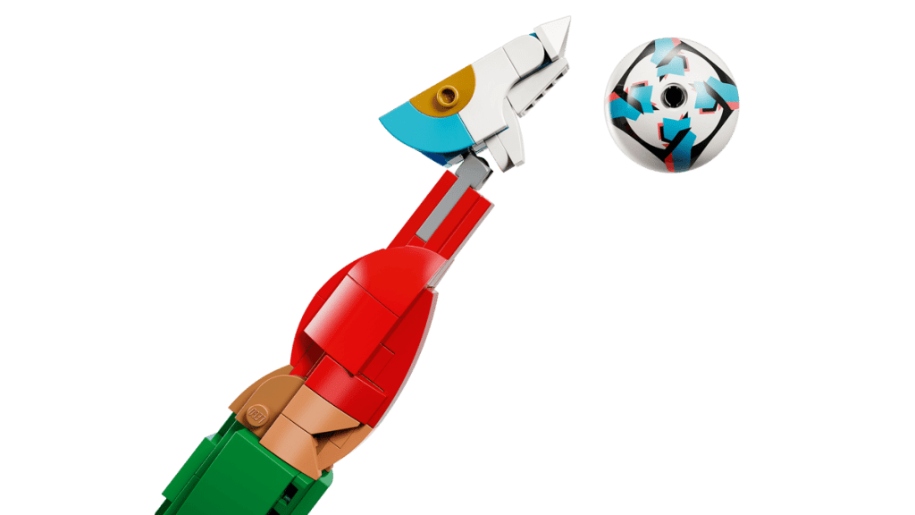 A toy bird and a ball