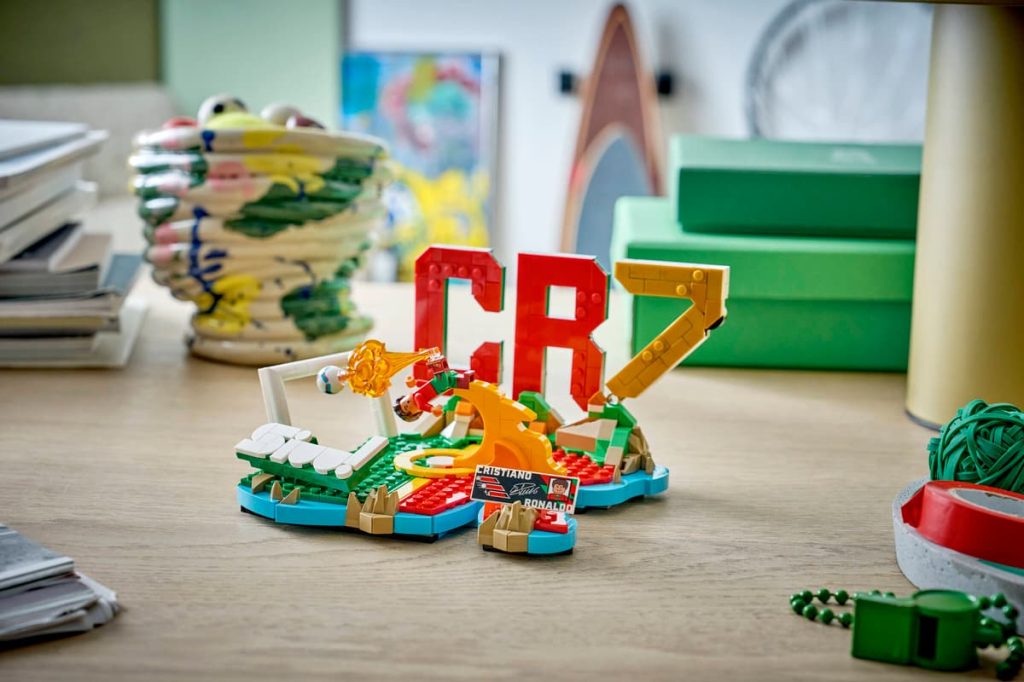 A toy blocks on a table
