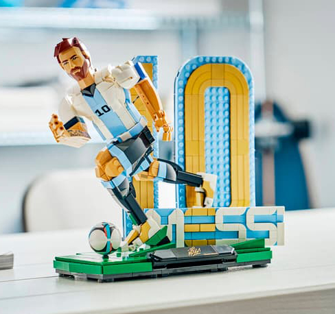 A toy figurine of a football player