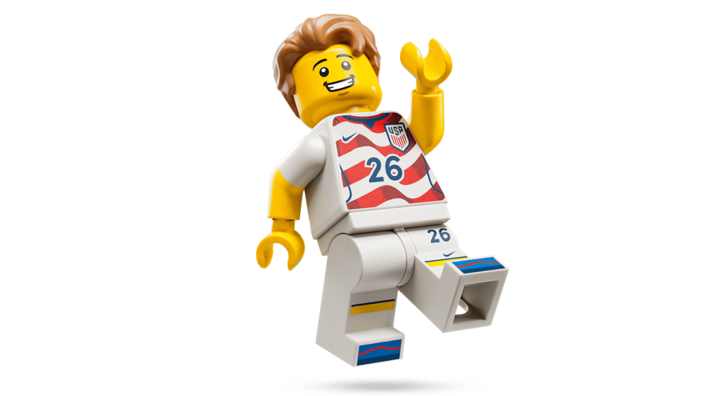 A lego man in a uniform